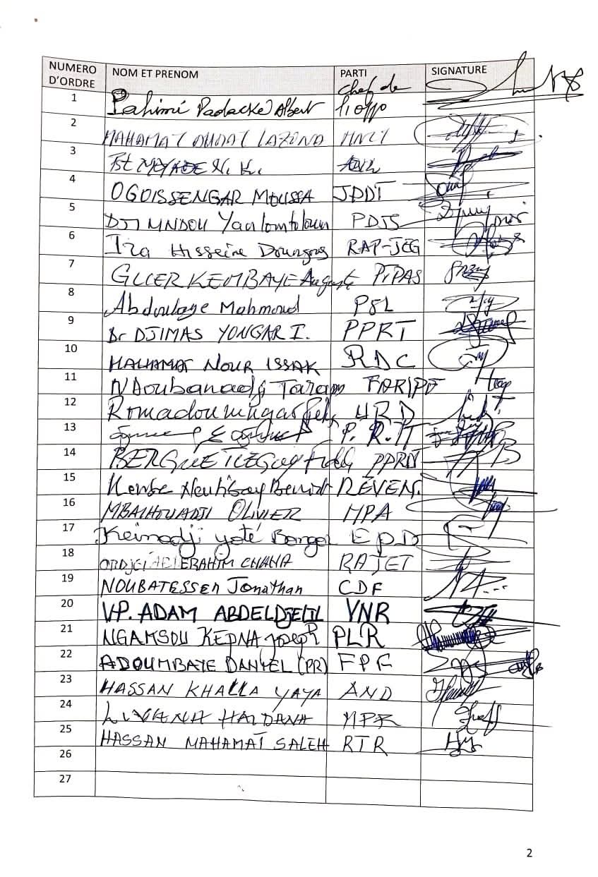  Tchad : 25 partis politiques rejettent les élections partielles du 21 juin