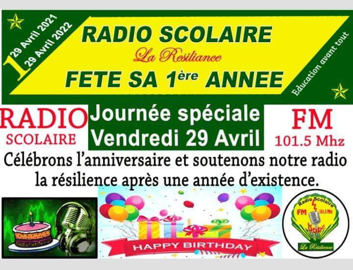 LA RADIO SCOLAIRE LA RÉSILIENCE DE DOBA FÊTE SON PREMIER ANNIVERSAIRE 